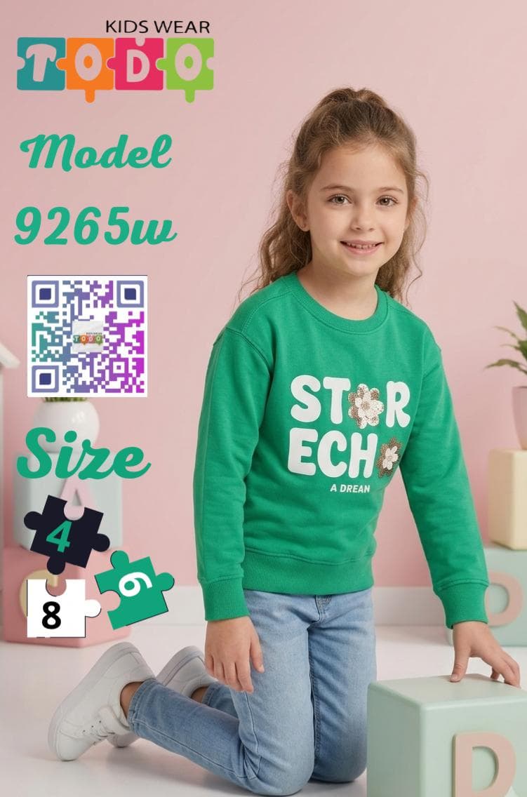 سويت شيرت بناتي كاجوال "STAR ECH" - الوان مبهجة
