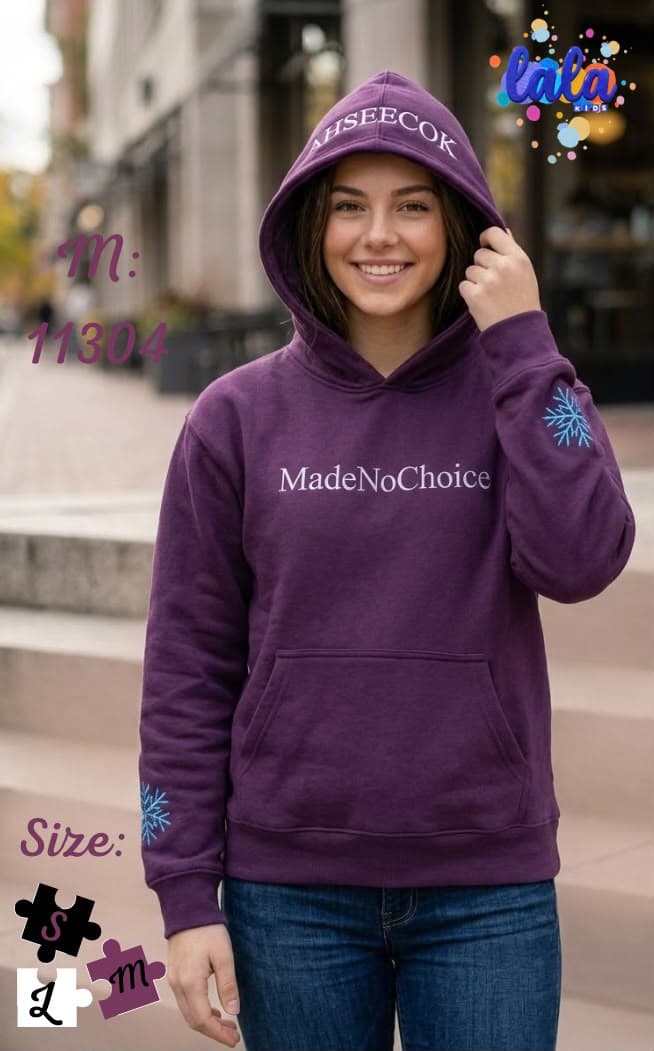 سويت شيرت هودي كاجوال "Made No Choice" - مقاسات شبابي